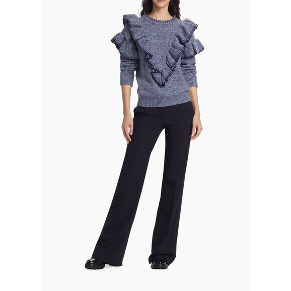 En Saison Rene Ruffle-Trim Sweater Women M Eclectic Grandma Cottagecore - Picture 1 of 10